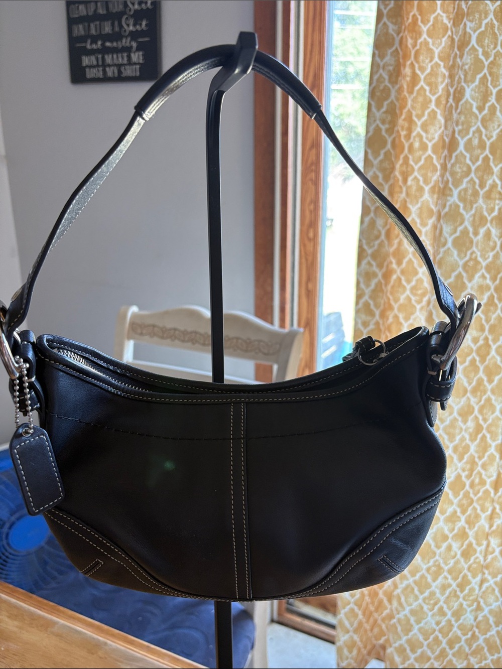 Coach 2004 Mini Soho Hobo Black Leather Shoulder Bag